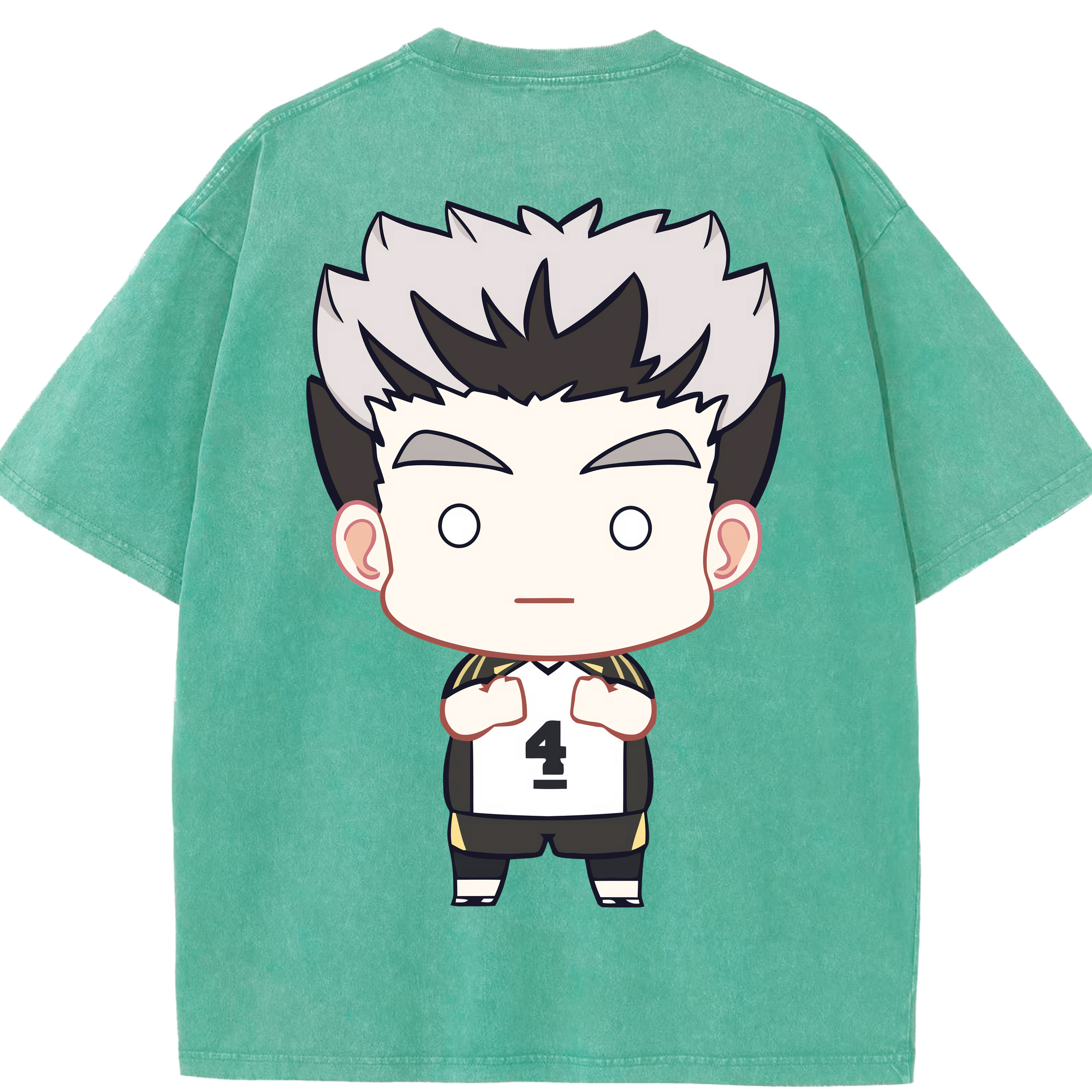 （画像用） ハイキュー!! Haikyu!! 綿100% ヴィンテージ風 半袖Tシャツ（背面プリント）
